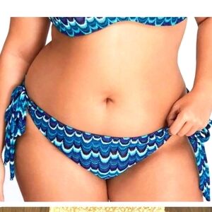 CHEVRON SCUBA MULTI-COLOR SIDE-TIE BIKINI BOTTOM